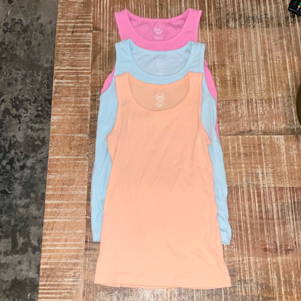 wondernation tank top lot pack of 3 multicolor girls 10-12